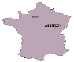 localisation de Besançon en France